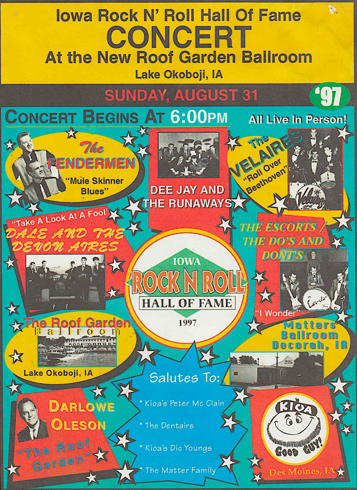 Iowa Rock N Roll Music Association's 1997 Hall of Fame Concert featuring The Escorts / Do's & Don'ts