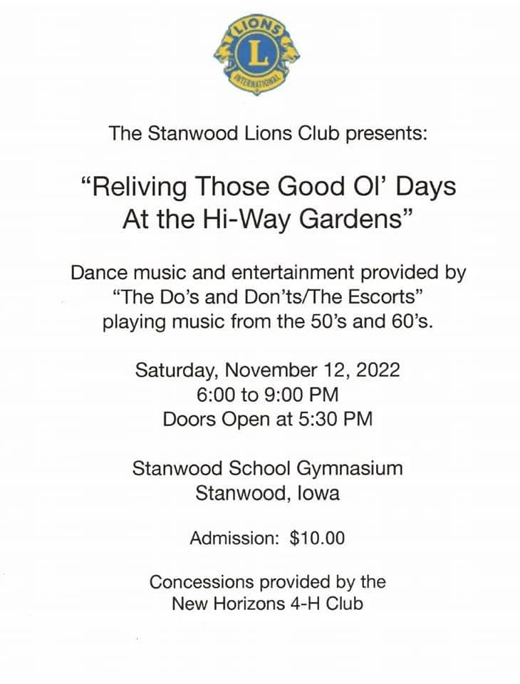 The Do's & Don'ts at Stanwood, Iowa November 12, 2022 Flyer