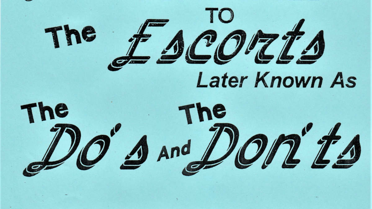 Dance to The Escorts Later Known As The Do's & Don'ts